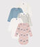 Confezione da 5 body a maniche lunghe a fiori in cotone variante 1
