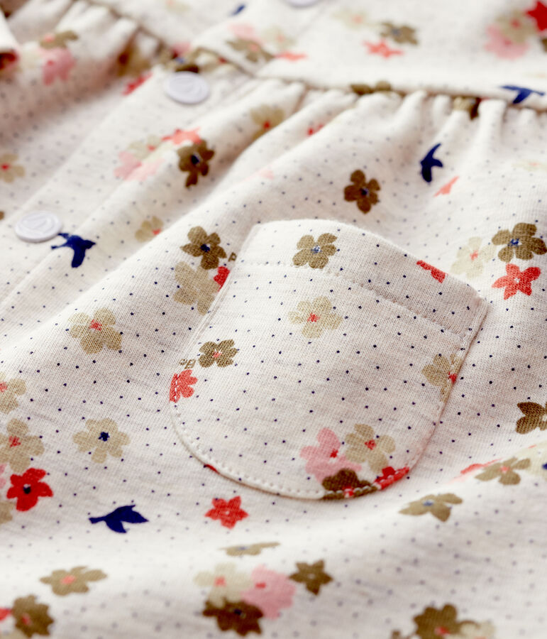 Abito trapuntato beb&egrave; beige MONTELIMAR/bianco MULTICO