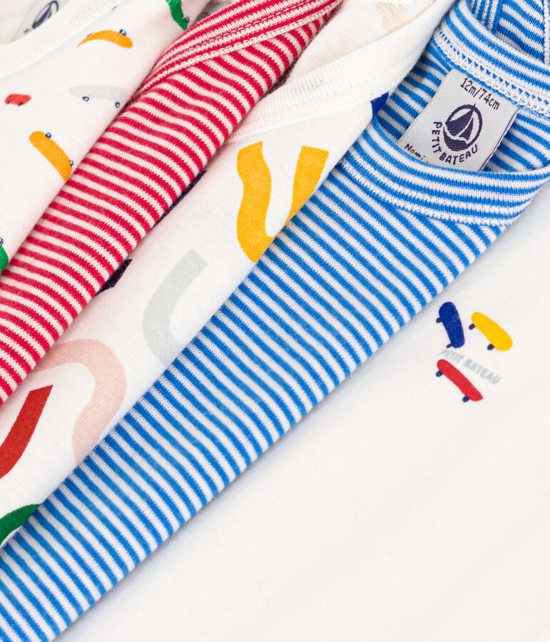 Confezione da 5 body senza maniche skate beb&egrave; in cotone multicolore