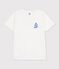 T-shirt a maniche corte in cotone tinta unita unisex bianco