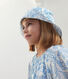 Capeline enfant fille en popeline imprimé