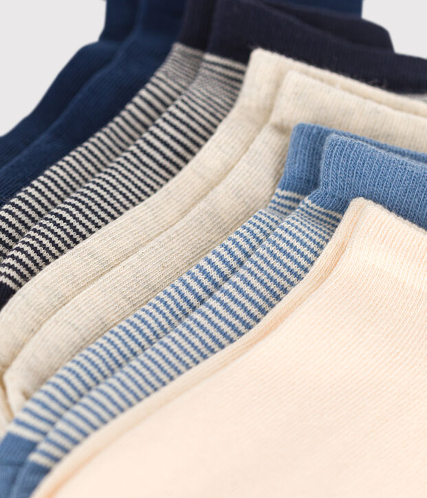 5 paia di calzini bambino in cotone millerighe multicolore