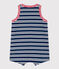Tuta Petit Bateau X Snoopy in jersey leggero bebè blu MEDIEVAL/bianco MULTICO