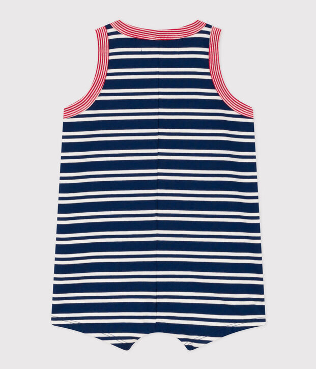 Tuta Petit Bateau X Snoopy in jersey leggero beb&egrave; blu/multicolore