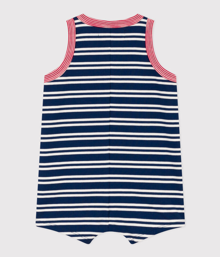 Tuta Petit Bateau X Snoopy in jersey leggero beb&egrave; blu/multicolore