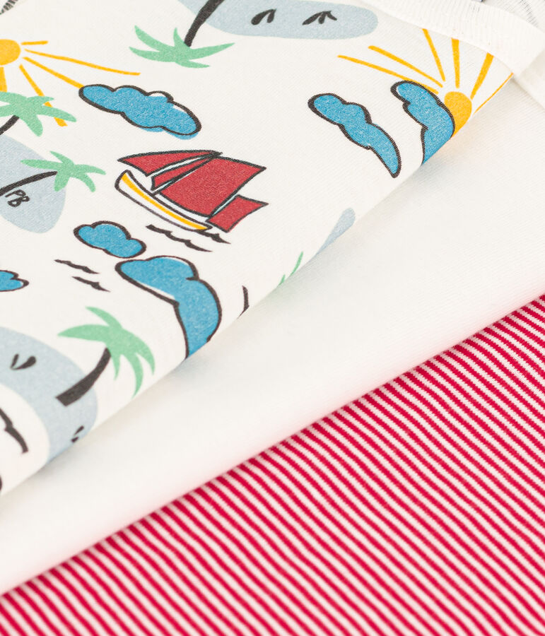 Confezione da 3 body a maniche corte in cotone modello esploratore variante 1