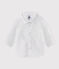 Camicia a manica lunga in cotone Oxford bebè maschio. bianco ECUME