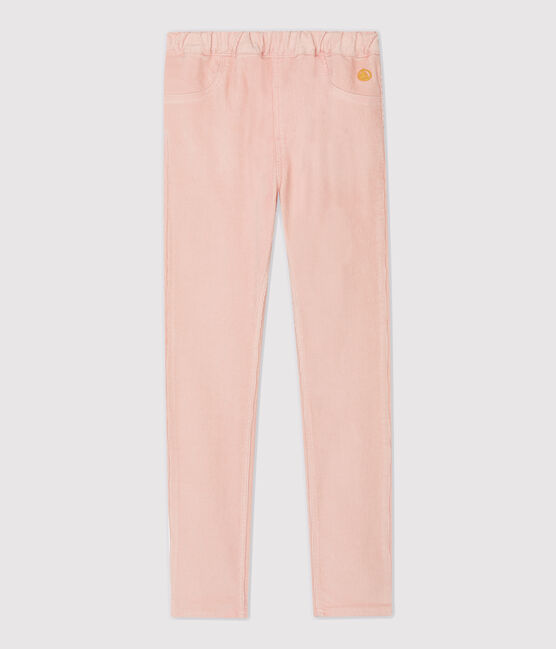 Pantaloni slim in velluto bambina rosa MINOIS