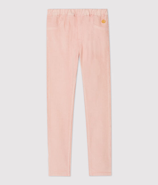 Pantaloni slim in velluto bambina rosa MINOIS