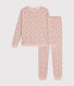 Pigiama in cotone con stampa floreale donna