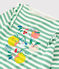 T-shirt a maniche corte in jersey bambina verde ALOEVERA/bianco MARSHMALLOW