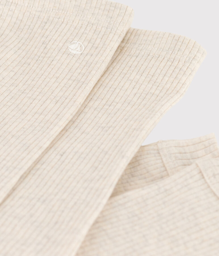 Leggings beb&egrave; in maglia a costine beige MONTELIMAR CHINE