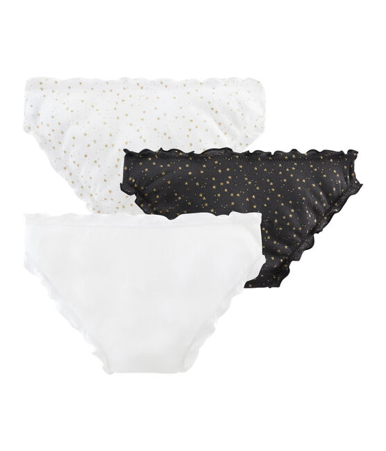 Trio slip bambina con balze variante 1