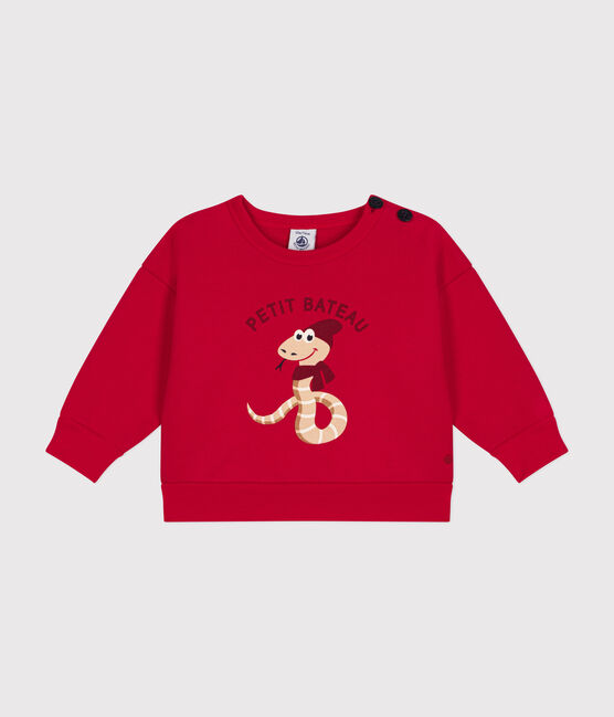Maglia bebè in tessuto felpato rosso CORRIDA
