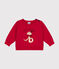Maglia bebè in tessuto felpato rosso CORRIDA