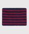 Snood in maglia a righe foderata in pile bambino blu/rosso