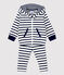 Set due pezzi righe alla marinara bio bebè bianco MARSHMALLOW/blu SMOKING