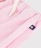Shorts in cotone tinta unita bambina rosa