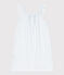 Camicia da notte stampa a quadretti in cotone sottile bambina blu MARSHMALLOW/bianco GOMME