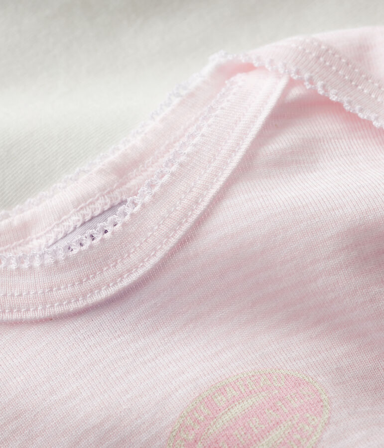 Confezione da 2 body manica lunga millerighe beb&egrave; in cotone biologico multicolore