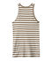 Canotta donna in costina originale 1x1 marrone SHITAKE/bianco MARSHMALLOW