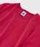 T-shirt girocollo iconica in cotone Donna rosa CRANBERRY