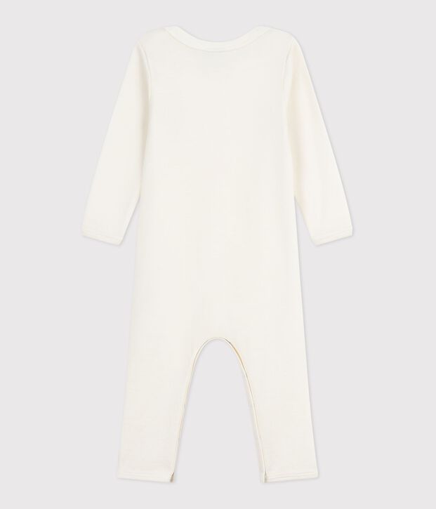 Body lungo in lana e cotone neonato beige