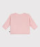 Brassière con incrocio in maglia traforata di misto lana e cotone neonato rosa JOLI