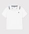 Polo manica corta in jersey bambino bianco MARSHMALLOW