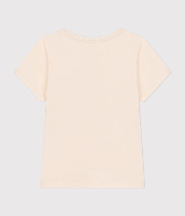 T-shirt a maniche corte in jersey bambina ecru