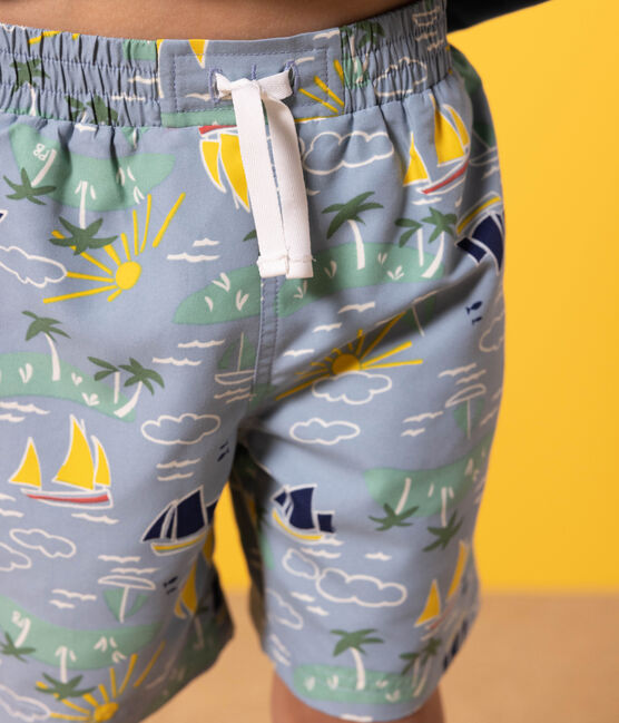 Shorts da mare riciclati con stampa bambino ENNEIGE/ MULTICO