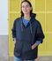 Cerata con cappuccio donna blu SMOKING