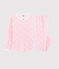 Pigiama fiori rosa bambina a costine bianco MARSHMALLOW/rosa GRETEL