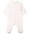 Tutina pigiama bambina in tubique bianco MARSHMALLOW/rosa GRETEL