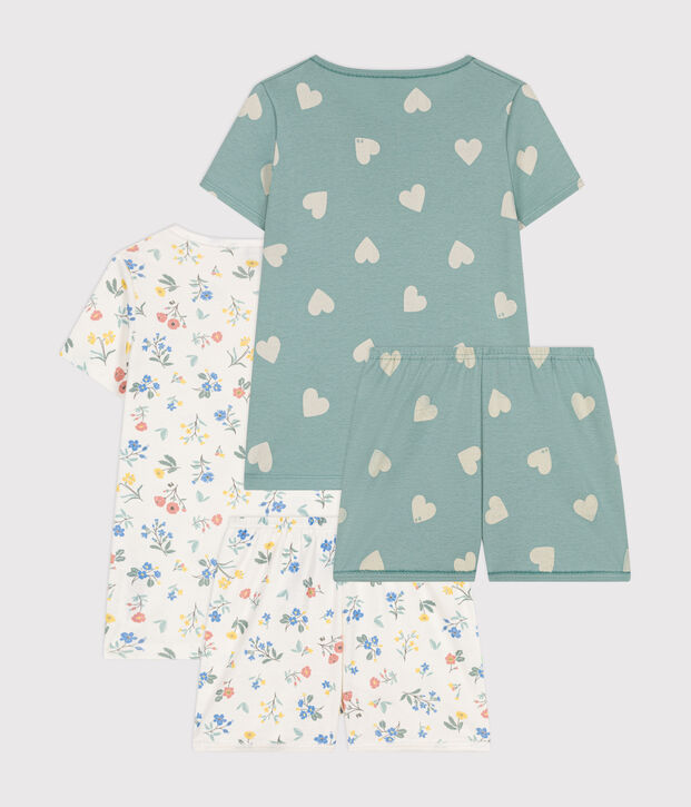 Set di due pigiami corti bambino in cotone multicolore