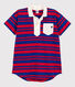 Abito a righe a maniche corte in cotone bambina