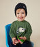 T-shirt a maniche lunghe in jersey sottile neonato verde PALMERAIE
