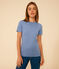 T-shirt L'ICONIQUE girocollo in cotone Donna blu BEACH
