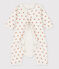 Bodyjama stampato, senza piedi, in cotone, per neonati bianco MARSHMALLOW/ ECUREUIL