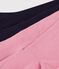 Set di 2 collant in cotone tinta unita bambina rosa/blu