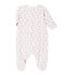 Tutina per bebé femmina in tubique stampato blu BOCAL/bianco MULTICO