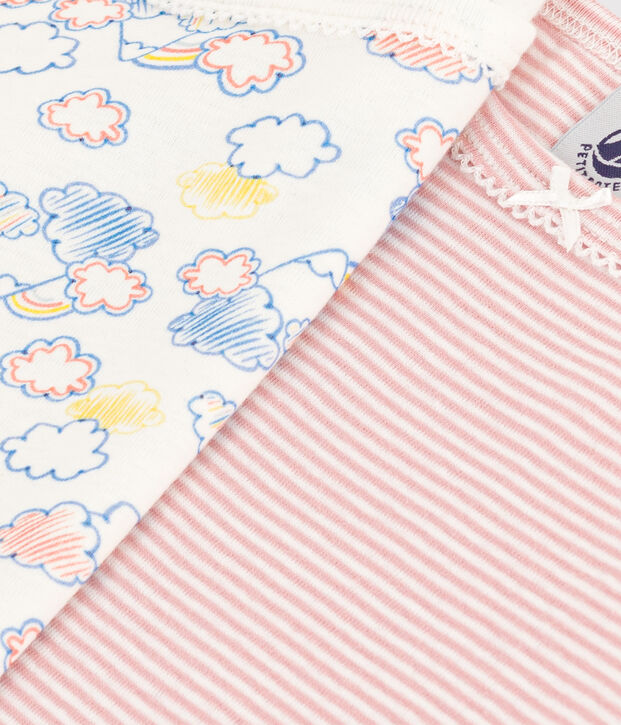 Confezione da 2 canottiere con spalline arcobaleno in cotone bambino multicolore