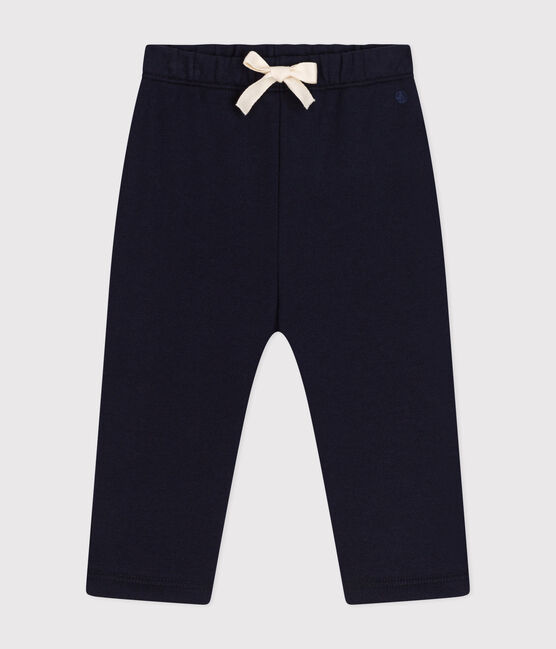 Pantaloni bebè in tessuto felpato  blu SMOKING