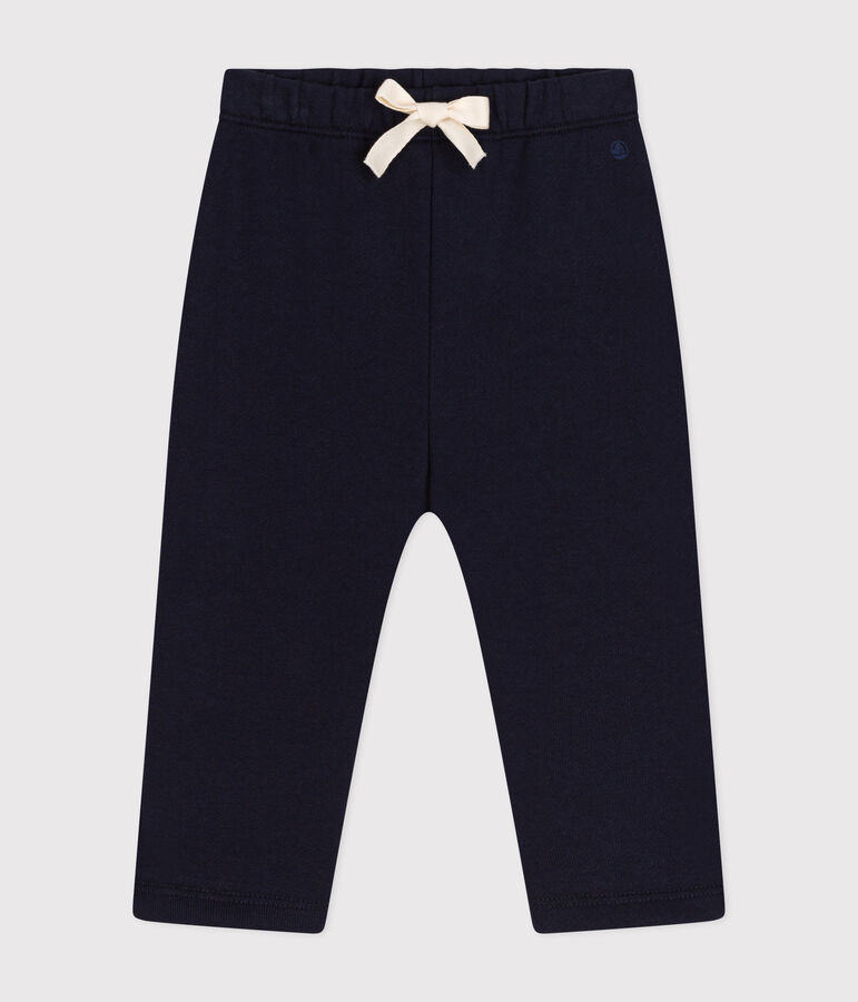 Pantaloni beb&egrave; in tessuto felpato blu