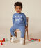 Maglia in tessuto felpato neonato blu BEACH