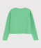 Cardigan tricot in cotone bambina verde ALOEVERA