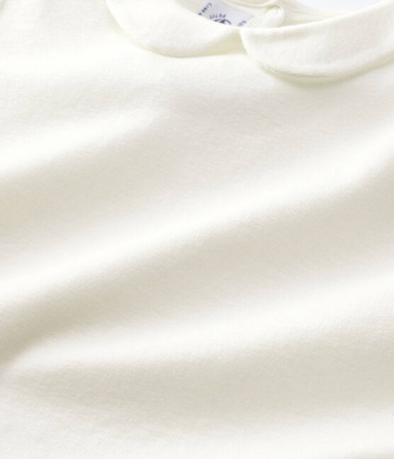 T-shirt a maniche corte in cotone bio bambina bianco MARSHMALLOW