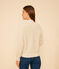 Cardigan a costa inglese in cotone donna ecru AVALANCHE
