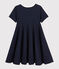 Abito a maniche corte in jersey bambina blu SMOKING