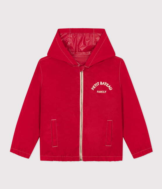 Giacca a vento in tessuto riciclato unisex rosso PEPS